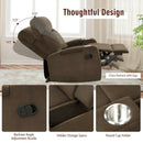 Recliner Chair Single Sofa Lounger with Arm Storage and Cup Holder for Living Room by LJGDeals