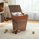 Foldable Handwoven Laundry Hamper with Removable Liner by LJGDeals