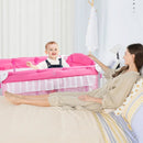 Portable Baby Playpen Crib Cradle with Carring Bag-Pink by LJGDeals