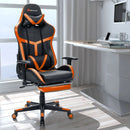Reclining Racing Chair with Lumbar Support Footrest by DirectDeals