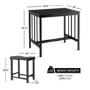 3 Pieces Modern Counter Height Dining Set
