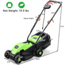13 Inch Electric Push Lawn Corded Mower with Grass Bag by LJGDeals