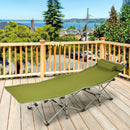Folding Camping Cot with Side Storage Pocket Detachable Headrest by LJGDeals