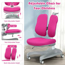 Adjustable Height Student Chair with Sit-Brake Casters and Lumbar Support for Home and School by LJGDeals
