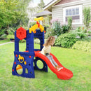 6-in-1 Freestanding Kids Slide with Basketball Hoop and Ring Toss by LJGDeals