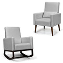 2-in-1 Fabric Upholstered Rocking Chair with Pillow by LJGDeals