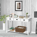 Wooden Console Table with 3 Drawers and 2-Tier Shelves by LJGDeals