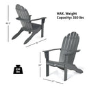 Acacia Wood Outdoor Adirondack Chair with Ergonomic Design by LJGDeals