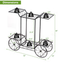 6-Tier Garden Cart Flower Rack Display Decor Pot Plant Holder by LJGDeals
