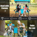 Portable Folding Camping Canopy Chairs with Cup Holder by LJGDeals