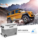58 Quarts Car Refrigerator Portable RV Freezer Dual Zone with Wheel-Gray by LJGDeals