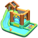 Inflatable Waterslide Bounce House Climbing Wall without Blower by LJGDeals