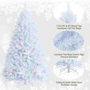 8 Feet Artificial Christmas Tree with 1636 Iridescent Branch Tips by LJGDeals