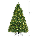 7 Feet PVC Artificial Christmas Tree with LED Lights by LJGDeals
