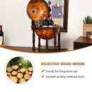23 Inch Globe Wine Bar Stand for Dining Room and Living Room-Coffee by LJGDeals