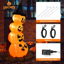 7 Feet Halloween Inflatable Pumpkin Combo with Witch's Hat and LED Lights by LJGDeals