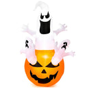 6 Feet Pumpkin-Halloween Blow Up Yard Decorations with Build-in LED Light by LJGDeals