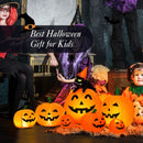 Halloween 7.5 Feet Inflatable Pumpkin Combo with Witch Black Cat by LJGDeals