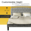 Queen Upholstered Headboard with Adjustable Heights by LJGDeals