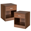 2 Pieces Nightstand with Storage Drawer and Cabinet by LJGDeals