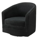 Assembly Accent Chair with 360-Degree Swivel Metal Base for Living Room by LJGDeals