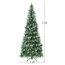 5/6/7.5 Feet Artificial Pencil Christmas Tree with Pine Cones by LJGDeals
