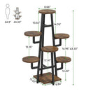 7-Tier Plant Stand, 43.3" Plant Pots Holder Rack Flower Stand