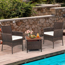 2 Pieces Outdoor PE Rattan Armchairs with Removable Cushions by LJGDeals