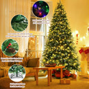 Pre-Lit Snowy Christmas Hinged Tree with Multi-Color Lights by LJGDeals