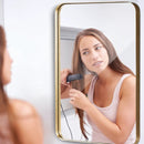 32 Inch x 20 Inch Metal Frame Wall-Mounted Rectangle Mirror by LJGDeals