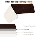 15 Pieces 30 x 8 Inch Slip Resistant Soft Stair Treads Carpet by LJGDeals