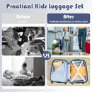 2 Pieces 12 Inch and 16 Inch Kids Carry on Suitcase Rolling Backpack School Luggage Set-Elephant by LJGDeals