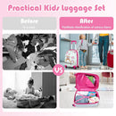 2 Pieces 12 Inch 16 Inch Green ABS Kids Suitcase Luggage Set by LJGDeals