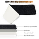 15 Pieces 30 x 8 Inch Slip Resistant Soft Stair Treads Carpet by LJGDeals