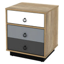 Nightstand with Drawer and Storage Cabinet Wooden Sofa Side Table End Table by LJGDeals