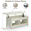 Lift Top Coffee Table with Hidden Storage Compartment and Lower Shelf for Study Room by LJGDeals