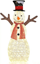 Indoor/Outdoor Christmas Lighted Snowman Decorations with Pre-Lit 80 Lights by LJGDeals