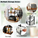 Industrial Kitchen Baker's Rack Microwave Shelf with 6 Hooks by LJGDeals