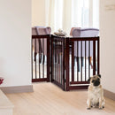 30 Inch Tall 4-Panel Freestanding Pet Gate Wooden Dog Fence by LJGDeals