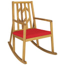Patio Acacia Wood Rocking Chair Sofa with Armrest and Cushion for Garden and Deck by LJGDeals