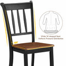 2 Pieces Solid Whitesburg Spindle Back Wood Dining Chairs-Black