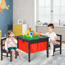 2-in-1 Kids Activity Table and 2 Chairs Set with Storage Building Block Table by LJGDeals