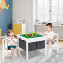 2-in-1 Kids Activity Table and 2 Chairs Set with Storage Building Block Table by LJGDeals