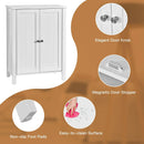 2-Door Bathroom Floor Storage Cabinet Space Saver Organizer by LJGDeals