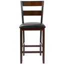 2-Pieces Upholstered Bar Stools Counter Height Chairs with PU Leather Cover by LJGDeals