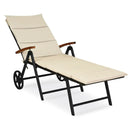 Outdoor Chaise Lounge Chair Rattan Lounger Recliner Chair by LJGDeals