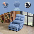 Folding Lazy Floor Chair Sofa with Armrests and Pillow by LJGDeals