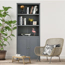 Bookcase Shelving Storage Wooden Cabinet Unit Standing Display Bookcase with Doors by LJGDeals