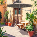 8ft Wall-Mounted Telescopic Folding Tilt Sun Shade Umbrella by LJGDeals