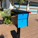 NEW! The Retrobox Locking Package Dropbox in JET BLACK - Modern Mailbox
